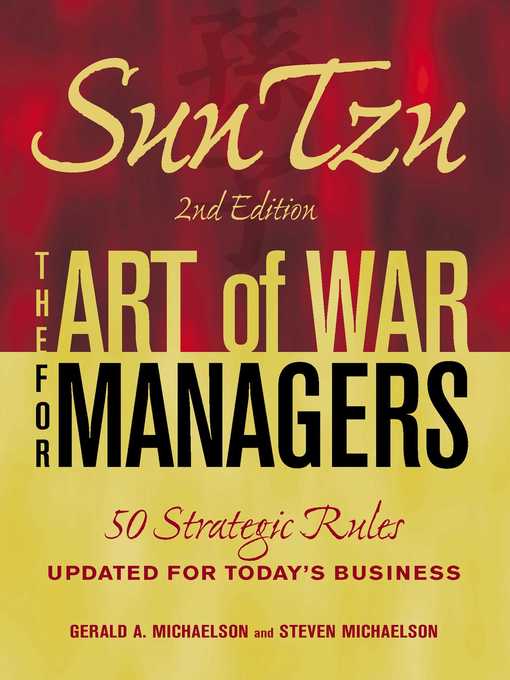 Title details for Sun Tzu--The Art of War for Managers: 50 Strategic Rules Updated for Today's Business by Gerald A Michaelson - Wait list